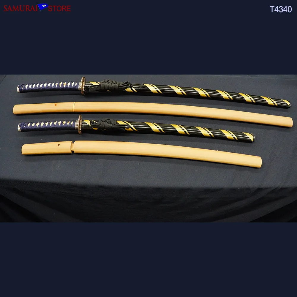 T4340 A Pair of Katana & Wakizashi swords SUKESADA in Ornate Mountings