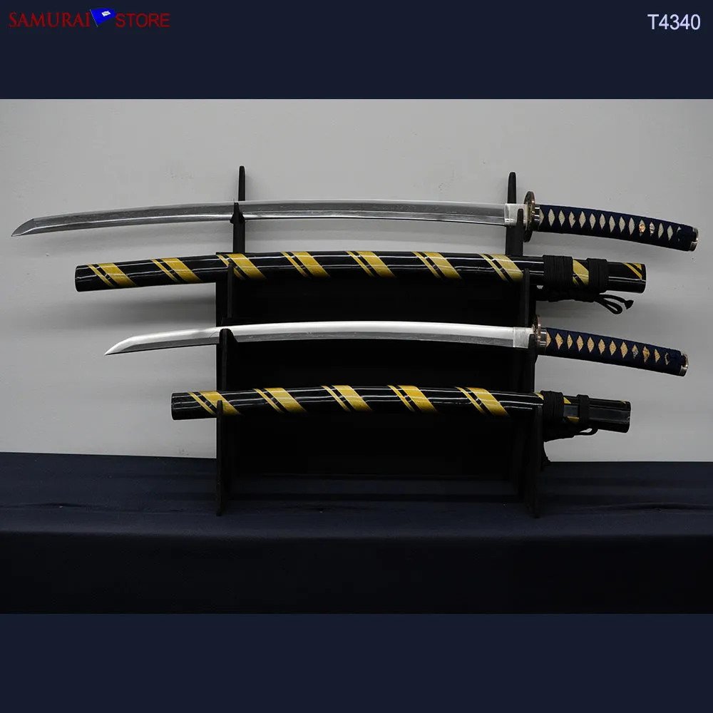 T4340 A Pair of Katana & Wakizashi swords SUKESADA in Ornate Mountings