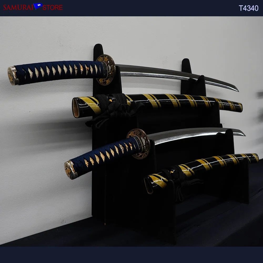 T4340 A Pair of Katana & Wakizashi swords SUKESADA in Ornate Mountings