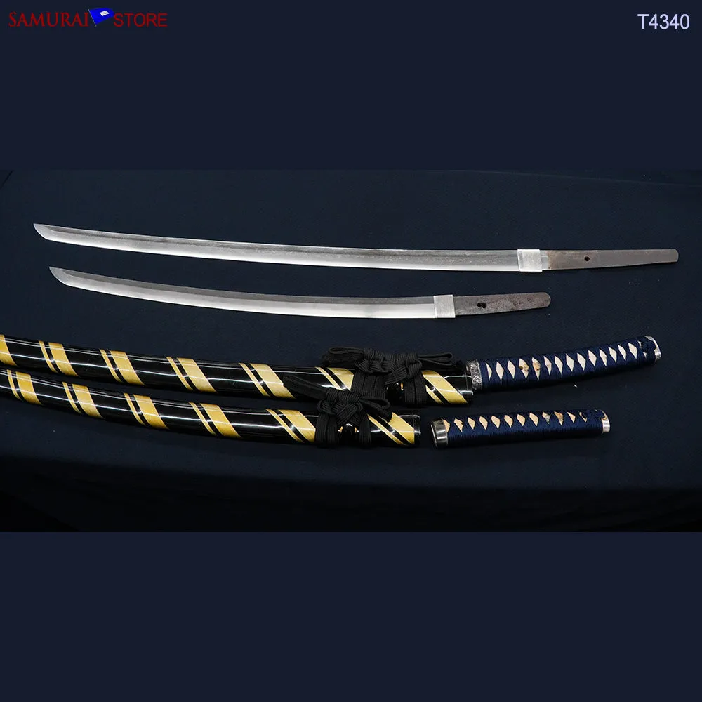 T4340 A Pair of Katana & Wakizashi swords SUKESADA in Ornate Mountings