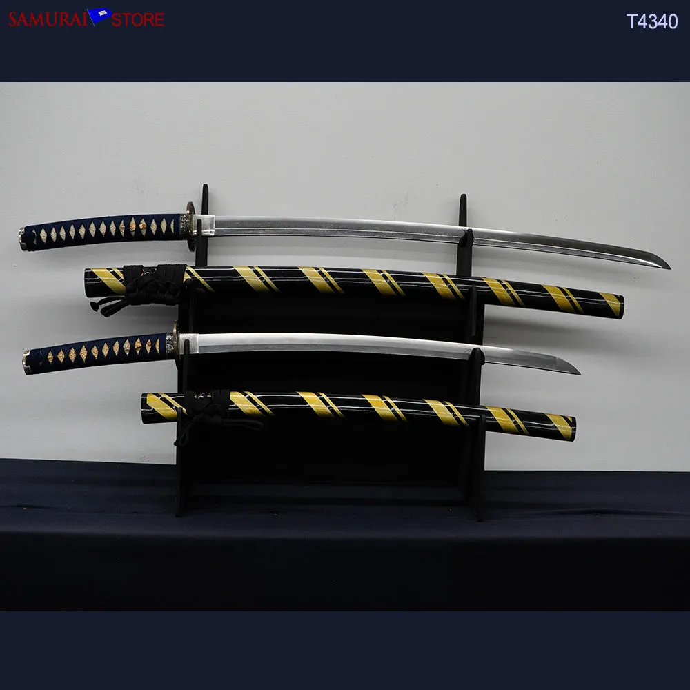 T4340 A Pair of Katana & Wakizashi swords SUKESADA in Ornate Mountings