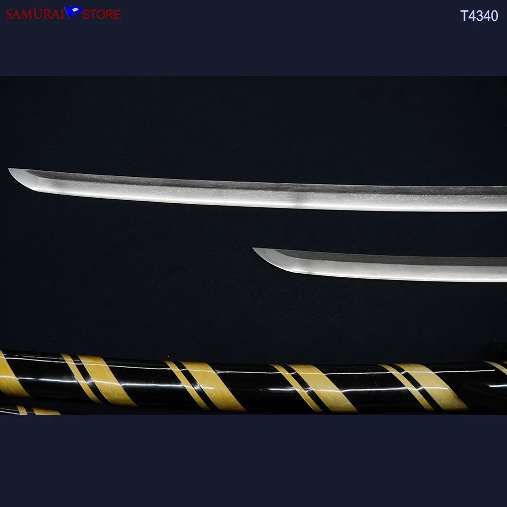 T4340 A Pair of Katana & Wakizashi swords SUKESADA in Ornate Mountings