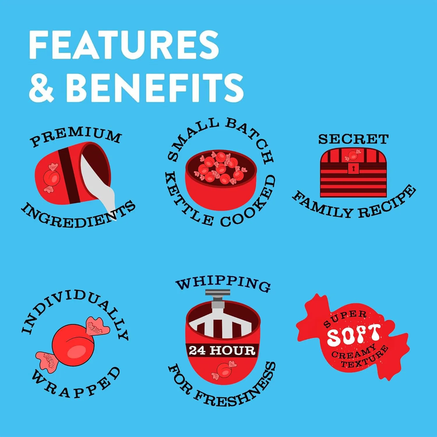 Taffy Town Saltwater Taffy- Chocolate Caramel Mocha | Gourmet Taffy| Nougat-Style Candy| Soft & Delicious| Sumer Snack Treats| Party Good Candies|