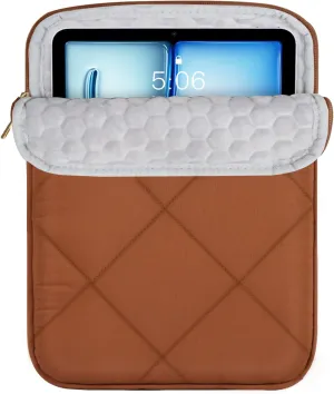 TiMOVO 9-11 Inch Puffy Tablet Sleeve for Women, iPad Carrying Travel Bag Fit iPad 11-inch A16 2025, iPad 10th Gen. 10.9", iPad 10.2", iPad Air 11/Air 5th/4th Gen. 10.9", Galaxy Tab A9 Plus 11", Latte