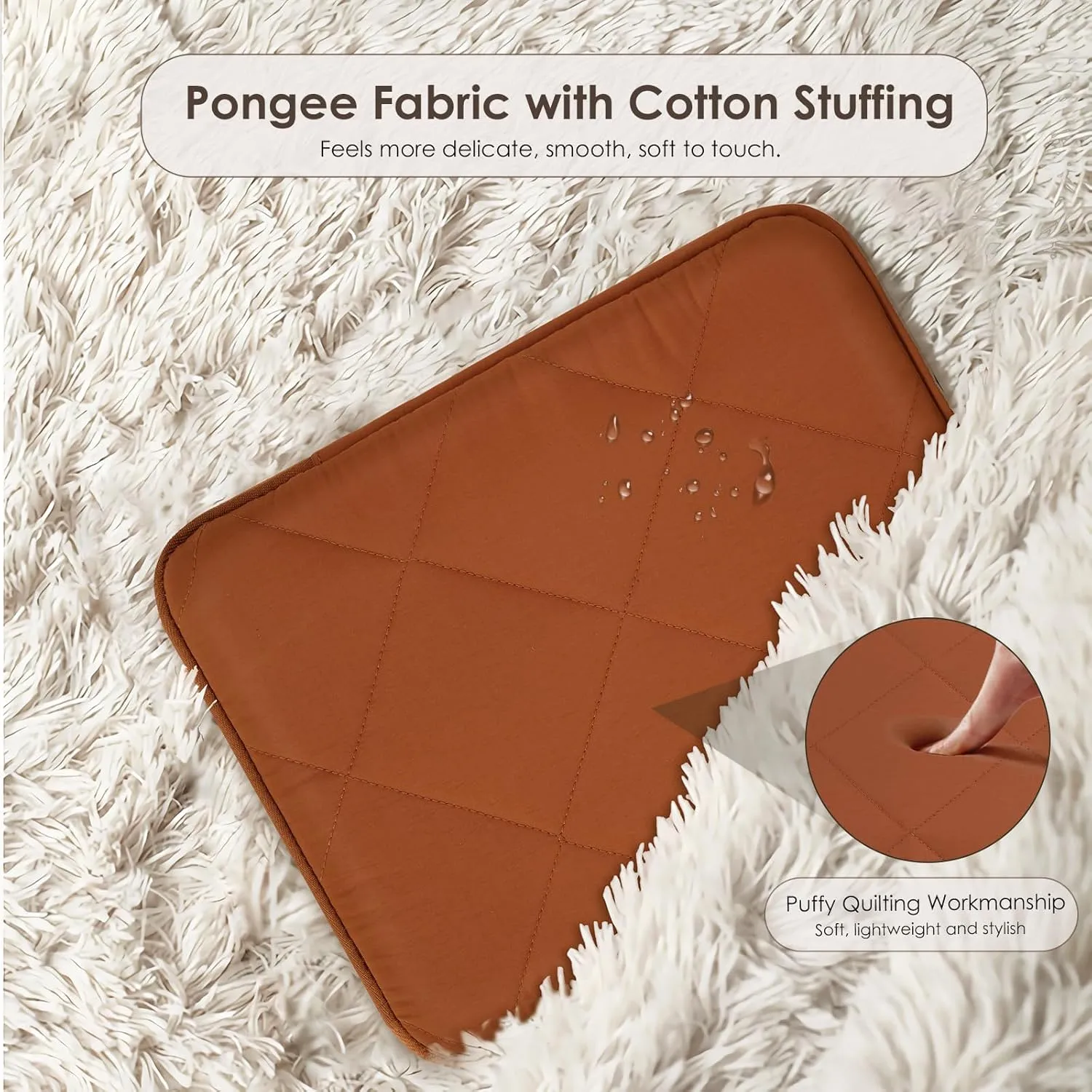 TiMOVO 9-11 Inch Puffy Tablet Sleeve for Women, iPad Carrying Travel Bag Fit iPad 11-inch A16 2025, iPad 10th Gen. 10.9", iPad 10.2", iPad Air 11/Air 5th/4th Gen. 10.9", Galaxy Tab A9 Plus 11", Latte