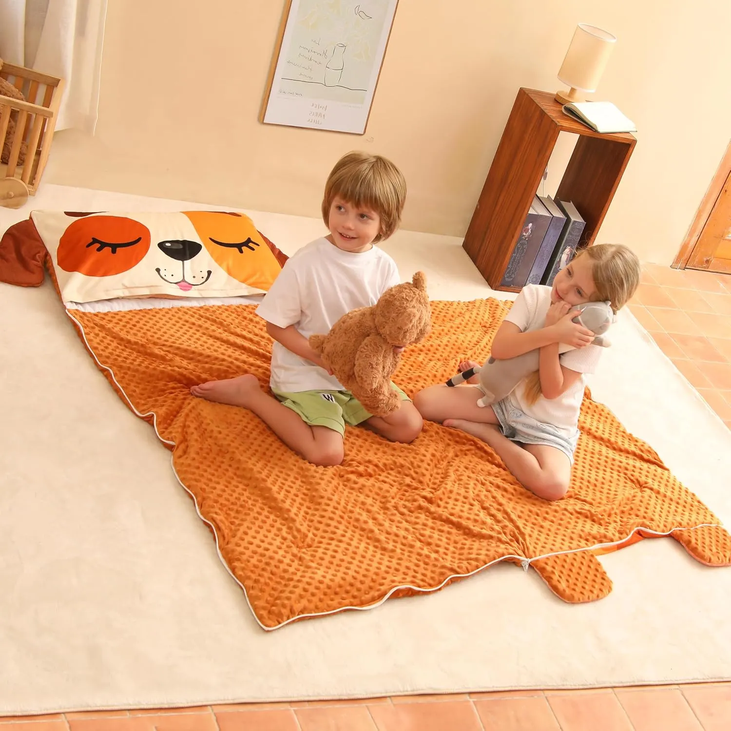 Toddler Nap Mat for Kids Sleeping Mat Napping Mats Slumber Bags Foldable and Portable for Boys Girls Kindergarten Daycare Travel Camping