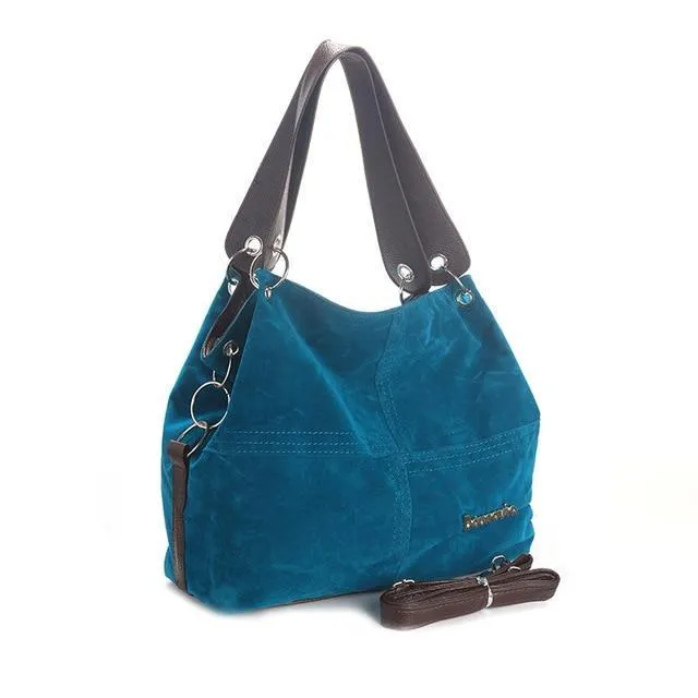 Tote bag soft Corduroy leather bag crossbody