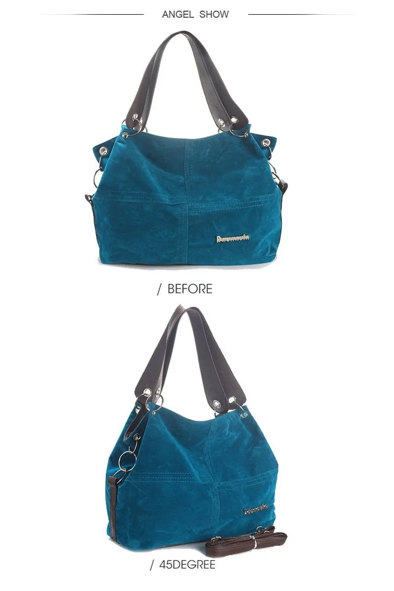 Tote bag soft Corduroy leather bag crossbody