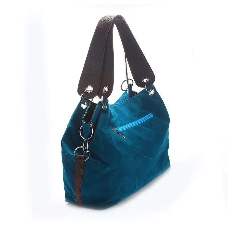 Tote bag soft Corduroy leather bag crossbody