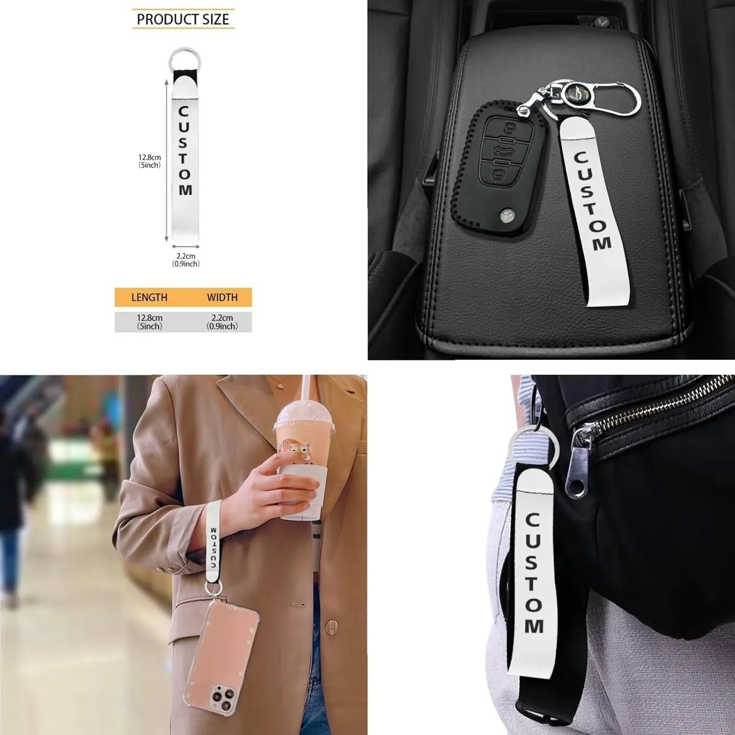Tote Bags Set 3 Piece Shoulder Bag Saddle Bag Purses for Women Car Key Fob Cover Key Holder