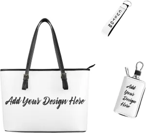 Tote Bags Set 3 Piece Shoulder Bag Saddle Bag Purses for Women Car Key Fob Cover Key Holder