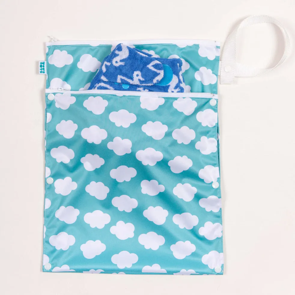 Tots Bots Wet & Dry Bag-Fluffy Clouds