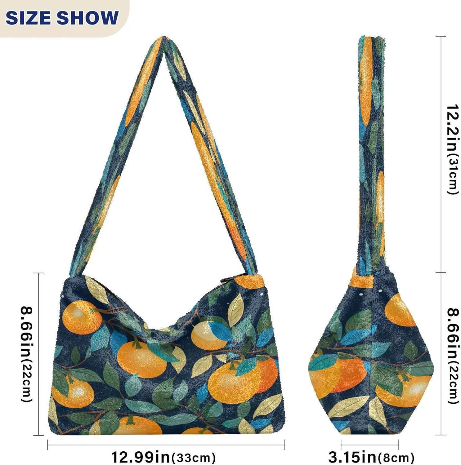 Tropical Leaves on White Women's Shoulder Bag, Long Shoulder Bag, Hand Bag for Ladies