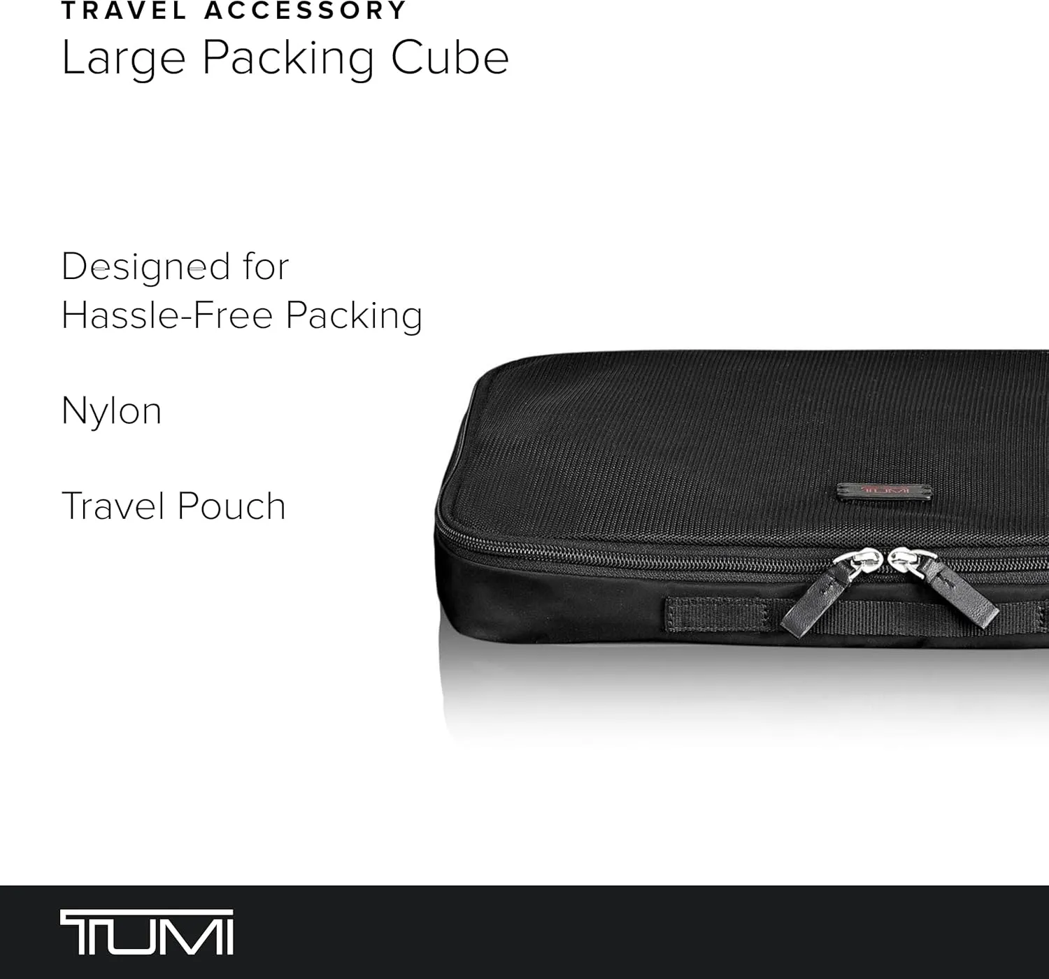 TUMI - Large Packing Cube - Travel Suitcase Organizer - Luggage Cube for Packing Clothes, Toiletries, Bulky Items - Black