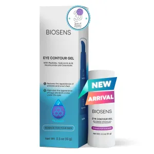 Under Eye Gel with Peptides, Niacinamide, Vitamin E, Targets the Appearance of Eye Bags & Visibly Reduces Dark Circles, Refreshes Tired look, Antiaging, Fast-Absorbing, Airless 0.5 fl oz