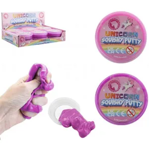 Unicorn Putty Tub (Single) - Sensory Toy Glittery Slime Kids Party Bag Filler Magical