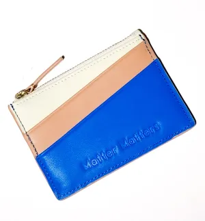 'Unlimited Funds' Zipped Card Holder • Ultramarine