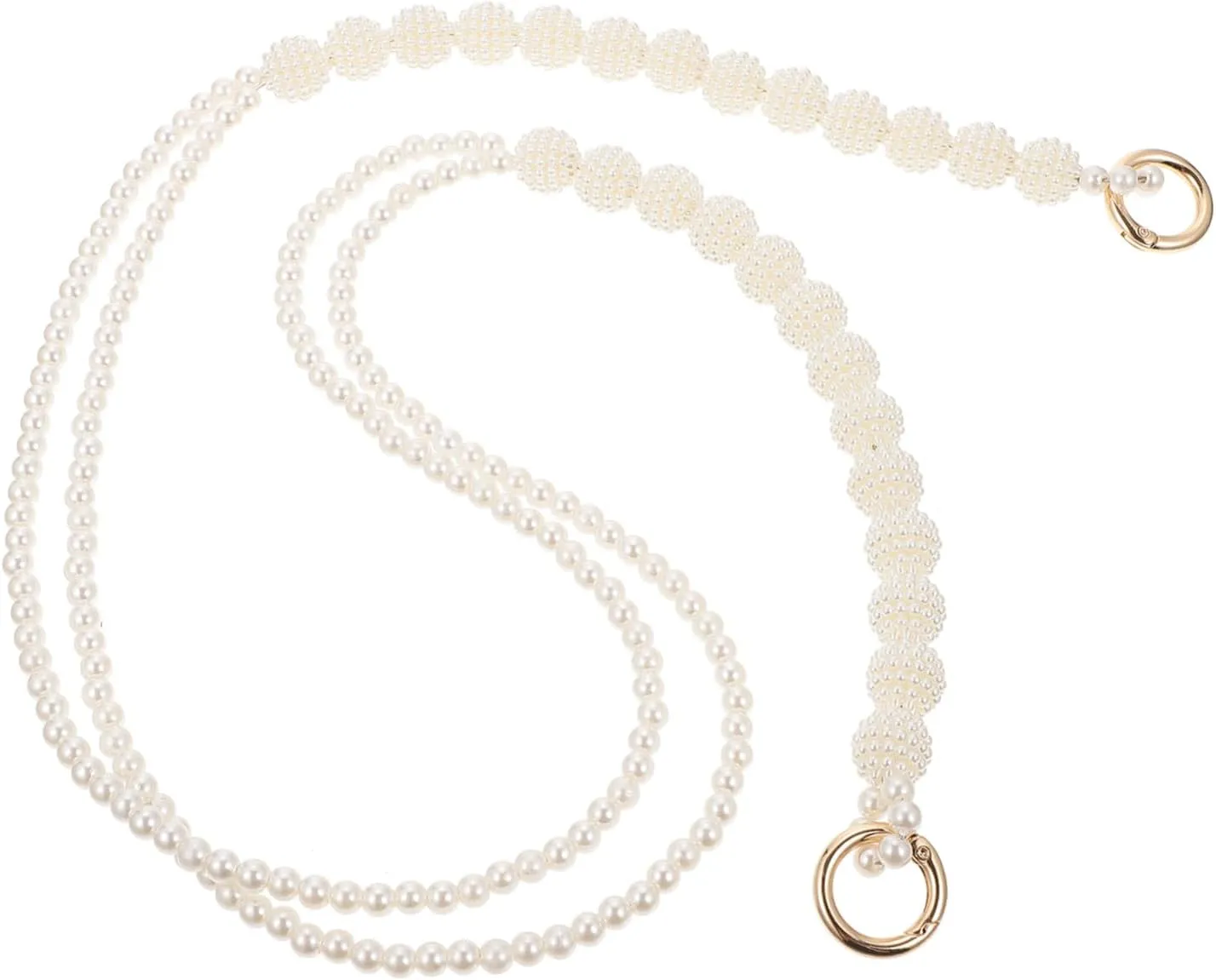 Veemoon 1pc Exquisite Pearl Bag Strap Bag Replacement Shoulder Chain for Women Strap Chain Clasps