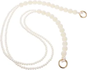 Veemoon 1pc Exquisite Pearl Bag Strap Bag Replacement Shoulder Chain for Women Strap Chain Clasps