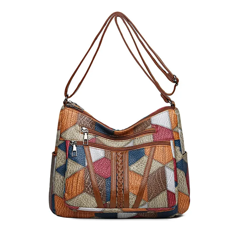 Veloria™ Patchwork Casual Tote Bag