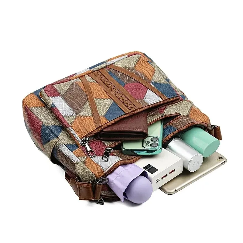 Veloria™ Patchwork Casual Tote Bag