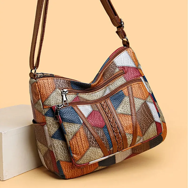 Veloria™ Patchwork Casual Tote Bag
