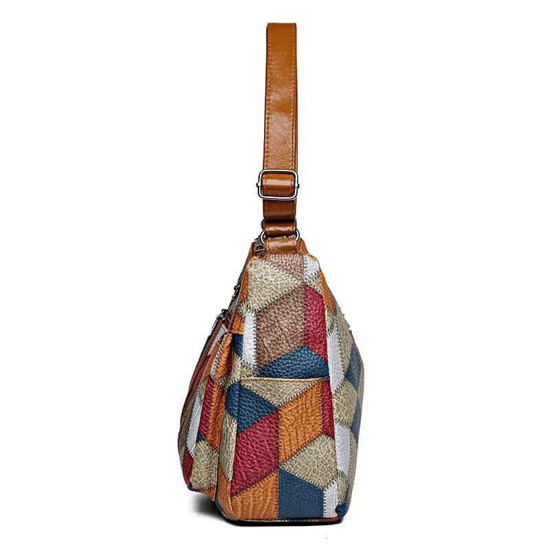 Veloria™ Patchwork Casual Tote Bag