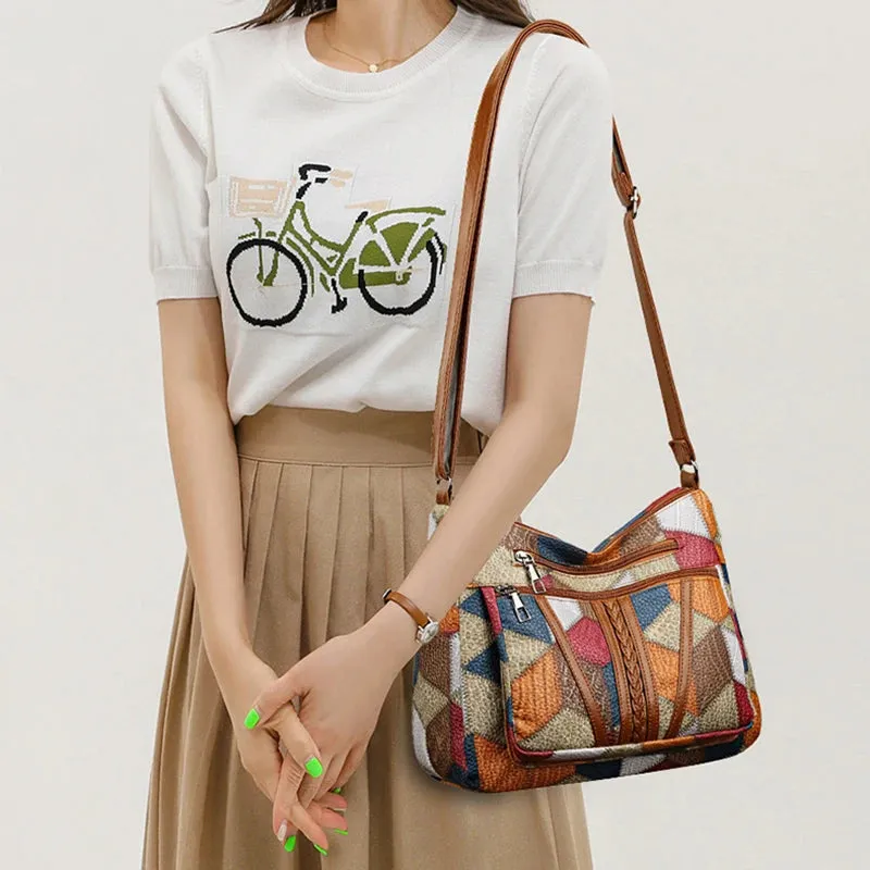 Veloria™ Patchwork Casual Tote Bag