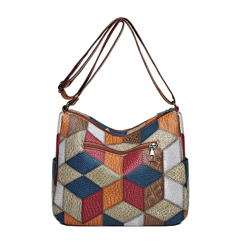 Veloria™ Patchwork Casual Tote Bag