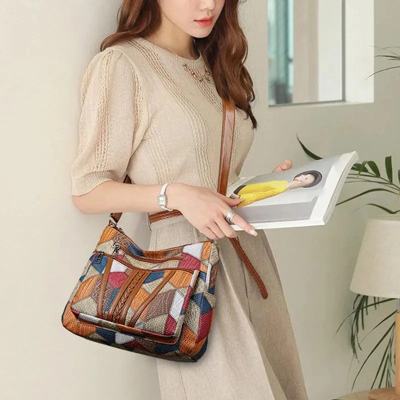 Veloria™ Patchwork Casual Tote Bag