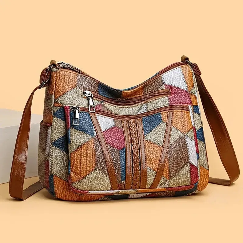 Veloria™ Patchwork Casual Tote Bag