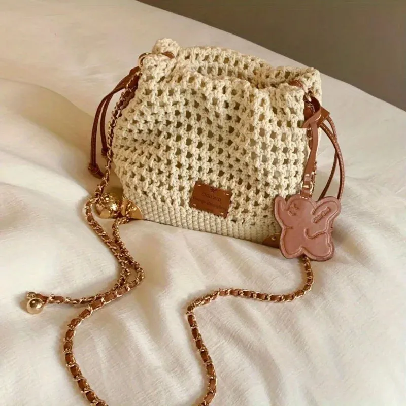 Veloria™ Patchwork Drawstring Cotton Satchel