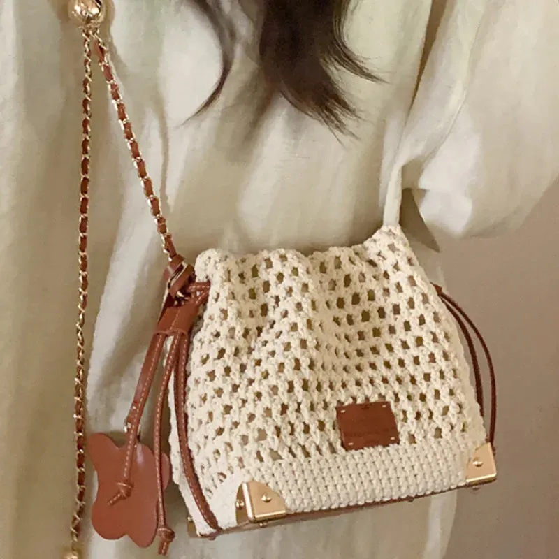 Veloria™ Patchwork Drawstring Cotton Satchel