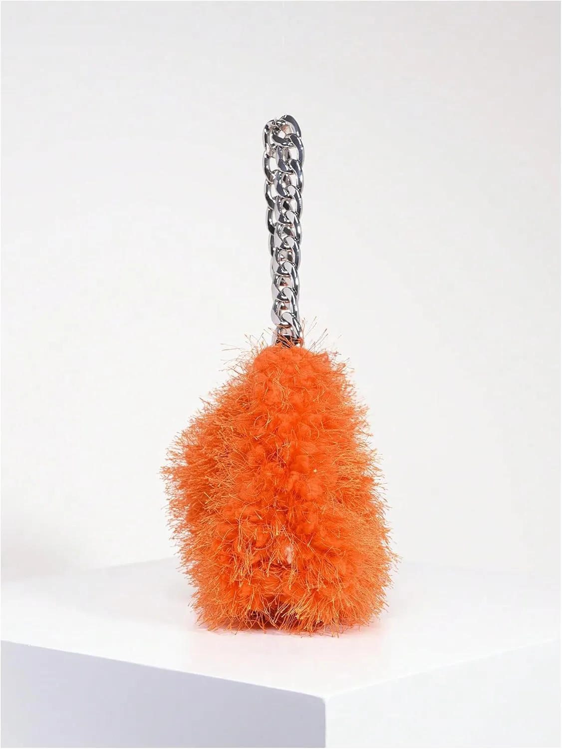 Verdusa Women's Fluffy Faux Fur Underarm Bags Fuzzy Shoulder Bag Plush Purse