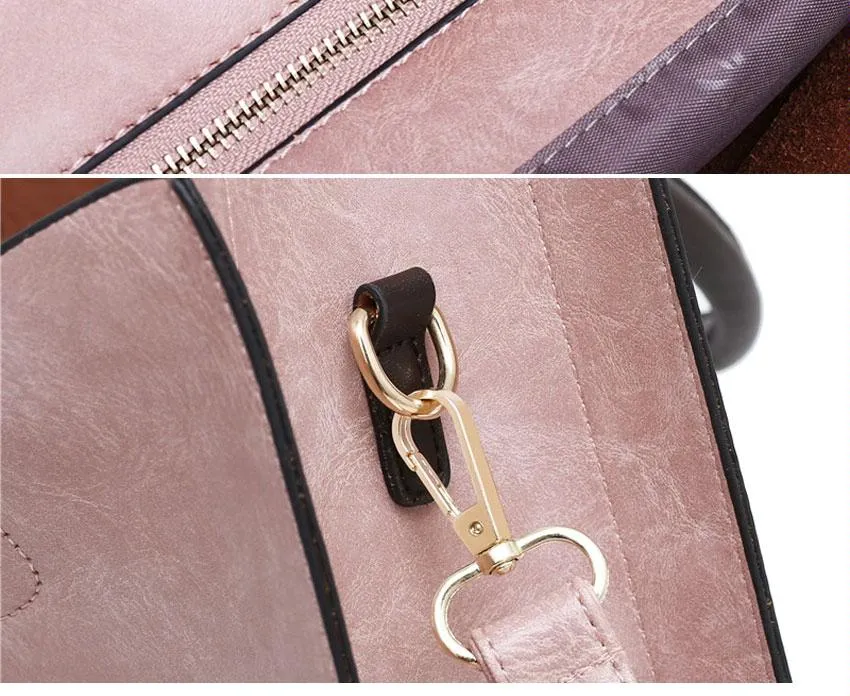 Versatile 3-in-1 Leather - Tote Women Bluetooth-enabled for Red Bag - Anti-slip Design