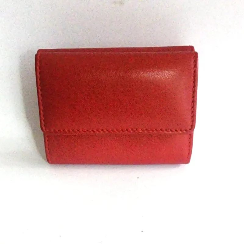 Vintage Judith Leiber Mini Coin Purse Red Leather