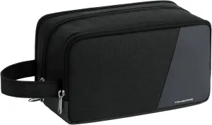 Vorspack Travel Toiletry Bag - Large Toiletry Bag for Men Water Resistant Skincare Bag Dopp Kit for Bathroom Toiletries Accessories Gifts - Black