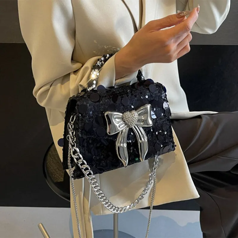 Waterproof Bow With Elegant Bags Celebrities Sequins Great price Solid