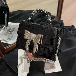 Waterproof Bow With Elegant Bags Celebrities Sequins Great price Solid