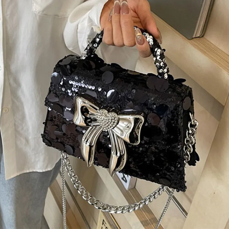 Waterproof Bow With Elegant Bags Celebrities Sequins Great price Solid
