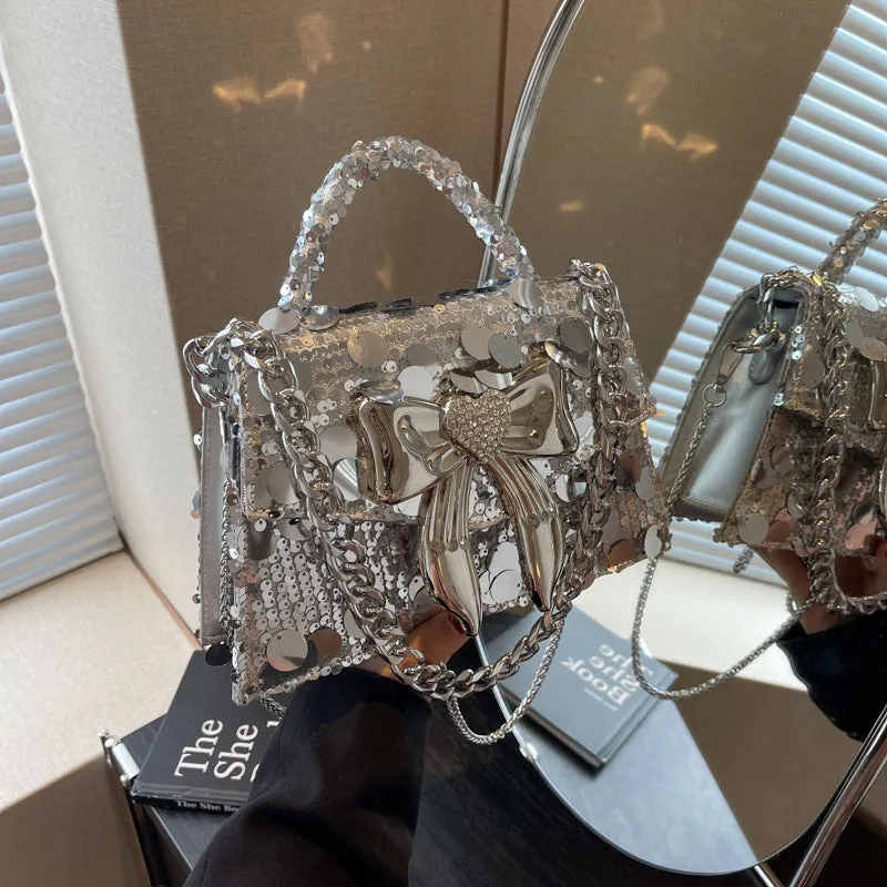 Waterproof Bow With Elegant Bags Celebrities Sequins Great price Solid
