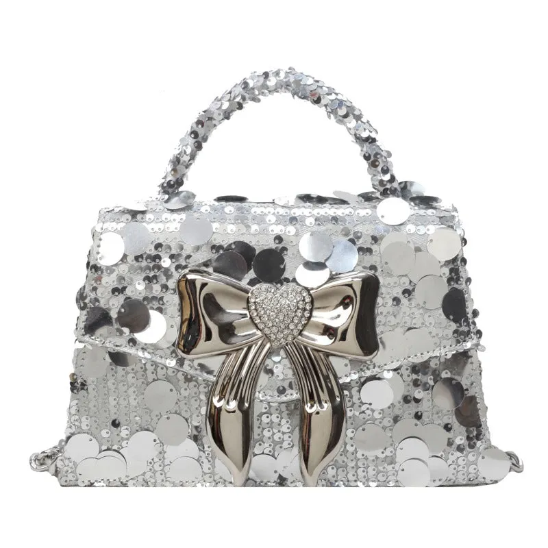 Waterproof Bow With Elegant Bags Celebrities Sequins Great price Solid