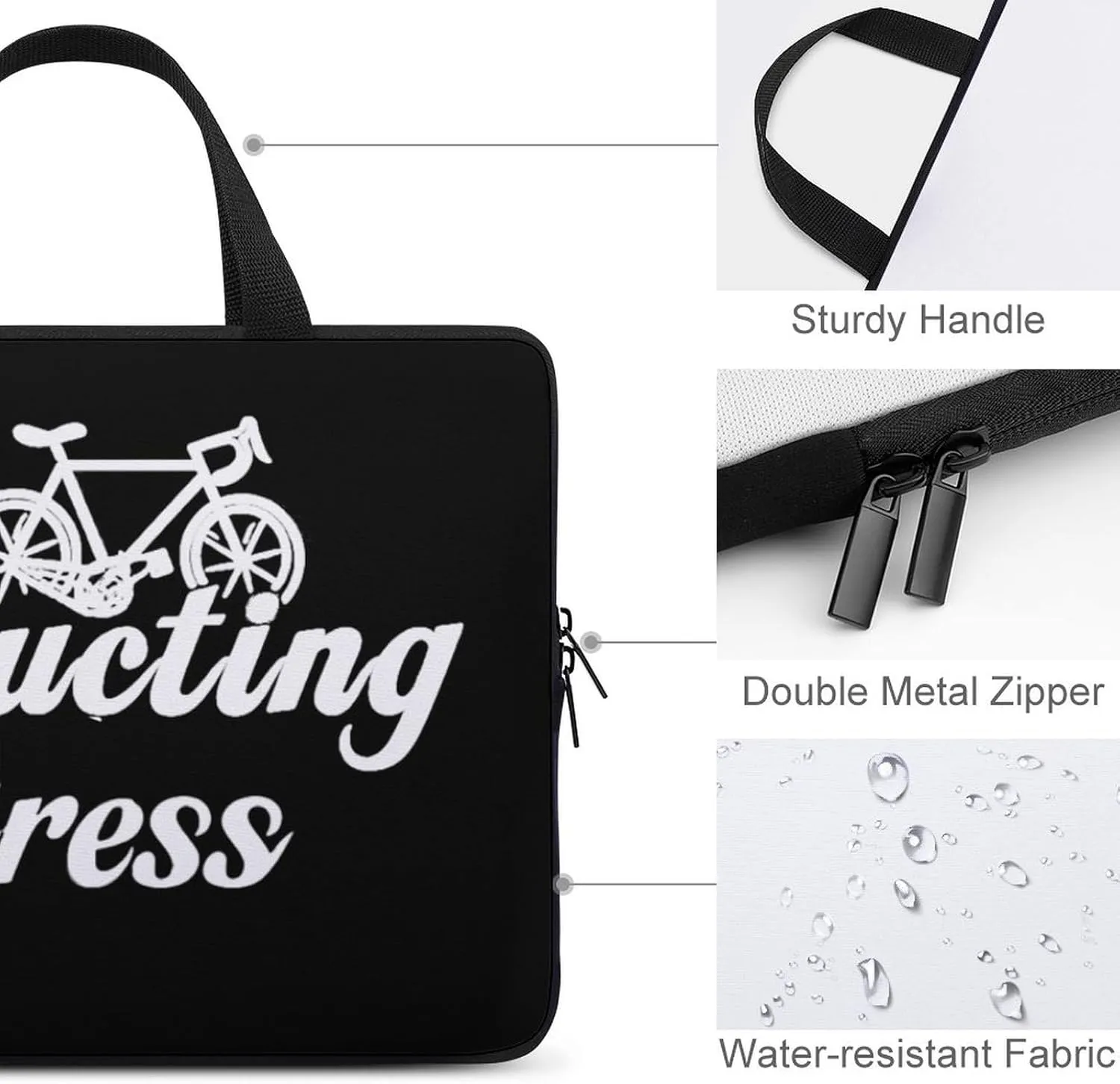 Weapon of Stress Reduction Biking Laptop Sleeve Portable Waterproof Computer Bag Pouch Handbag Protective Sleeve
