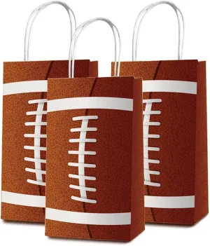Weesdsio 12 Pack Football Candy Favor Bags - Football Gift Bags for Kids' Sports Party Decoration