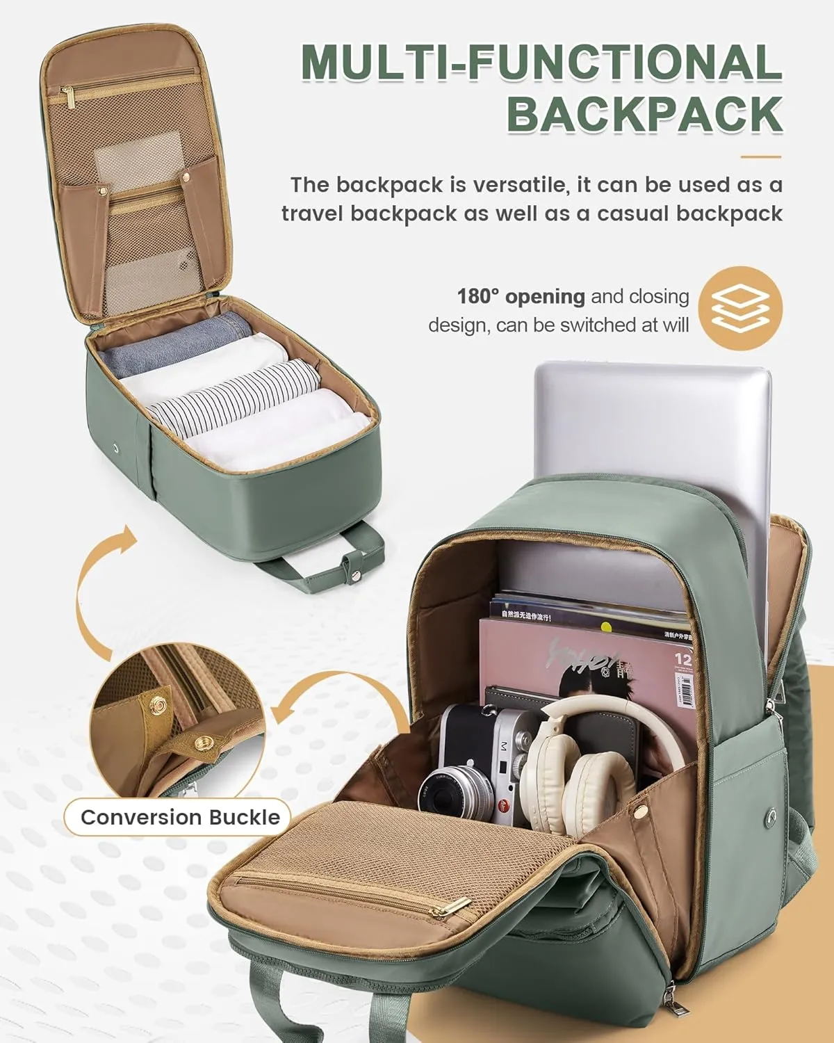 wepadre Small Travel Backpack Carry on Flight Approved Personal Item Travel Bag Carry on Backpack for Women Work Laptop Backpack for Traveling Personal Bags for Airplanes Mochila De Viaje