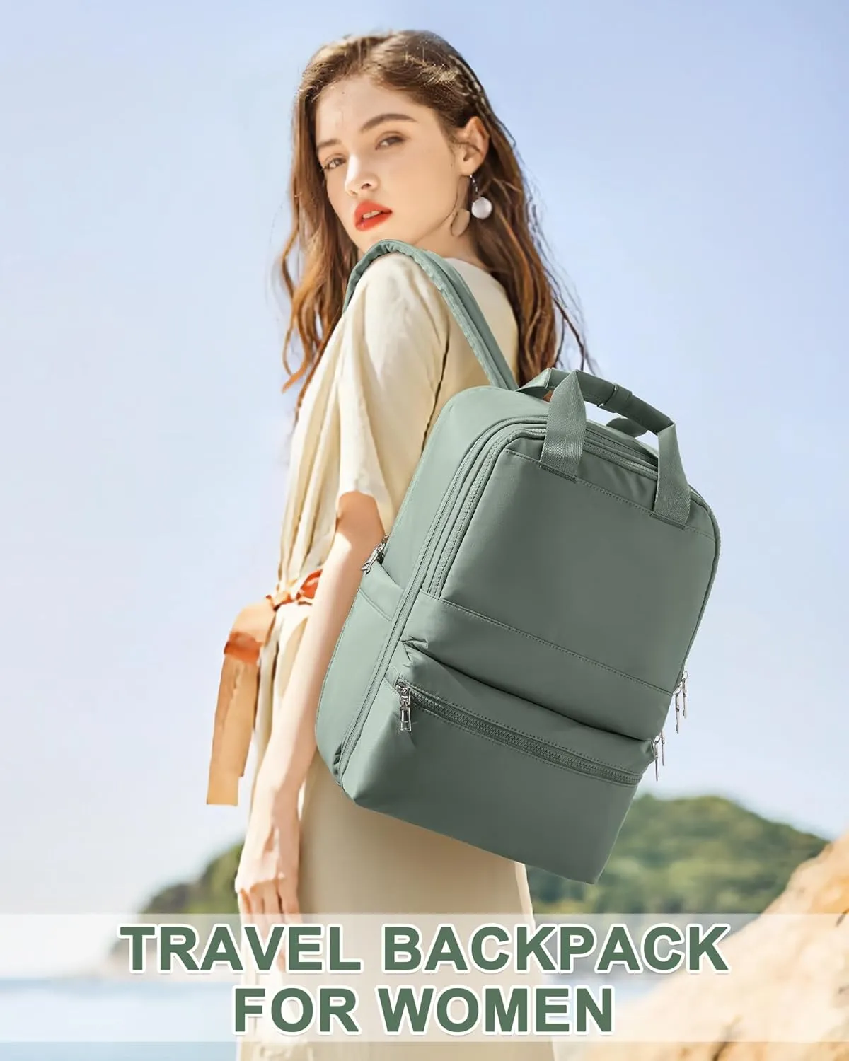 wepadre Small Travel Backpack Carry on Flight Approved Personal Item Travel Bag Carry on Backpack for Women Work Laptop Backpack for Traveling Personal Bags for Airplanes Mochila De Viaje