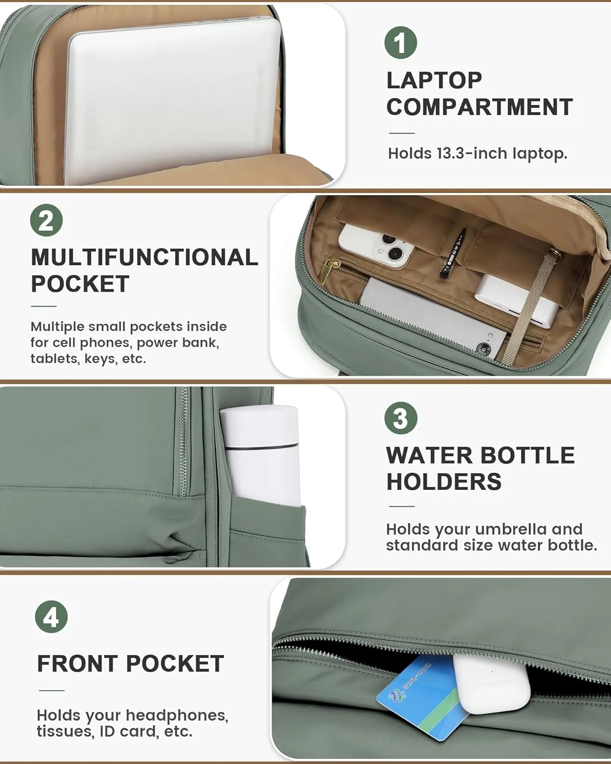 wepadre Small Travel Backpack Carry on Flight Approved Personal Item Travel Bag Carry on Backpack for Women Work Laptop Backpack for Traveling Personal Bags for Airplanes Mochila De Viaje