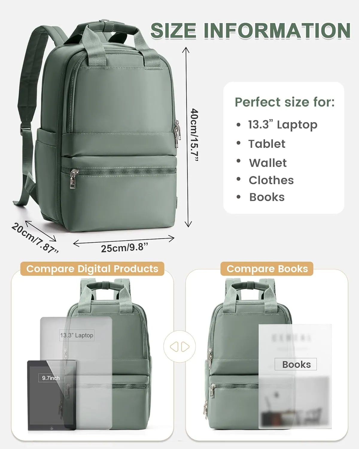 wepadre Small Travel Backpack Carry on Flight Approved Personal Item Travel Bag Carry on Backpack for Women Work Laptop Backpack for Traveling Personal Bags for Airplanes Mochila De Viaje