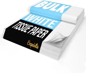 White Tissue Paper For Gift Bags, White Tissue Paper Bulk - 960 Sheets 20" X 30" 10lb Newsprint For Packing, Birthday Gift Box Filler, Packing Supplies For Moving Supplies Crown Display