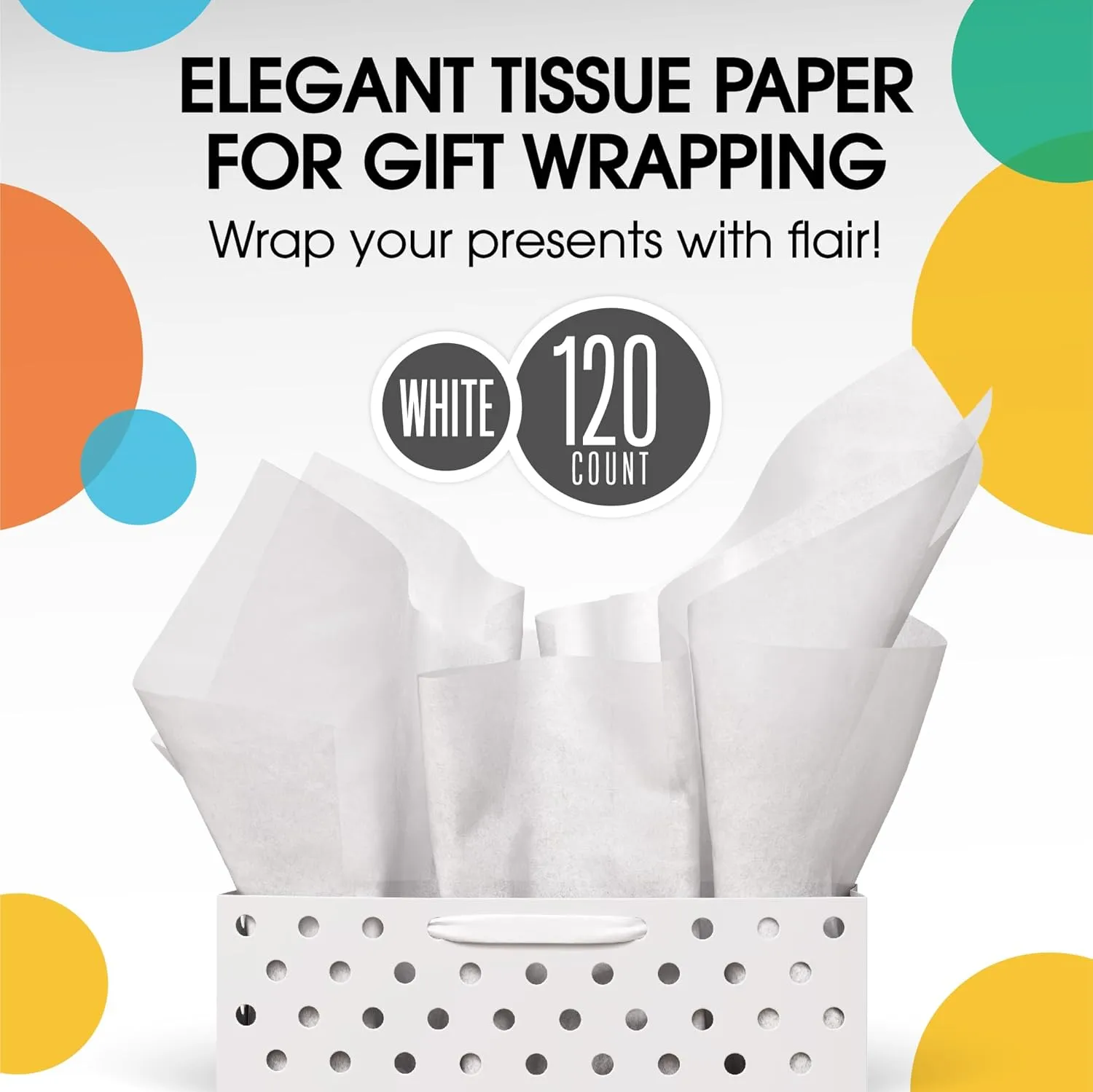 White Tissue Paper For Gift Bags, White Tissue Paper Bulk - 960 Sheets 20" X 30" 10lb Newsprint For Packing, Birthday Gift Box Filler, Packing Supplies For Moving Supplies Crown Display